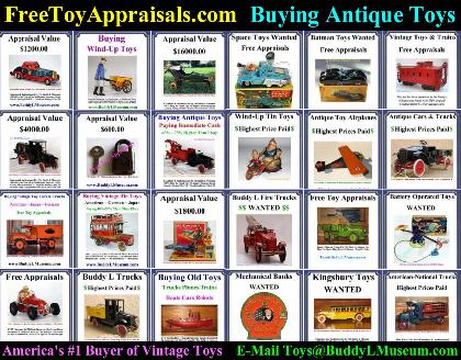 buddy l truck price guide, free toy appraisals, buddy l catalog for sale, buddy l parts, sturditoy truck parts