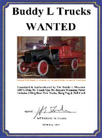 antique 1920's buddy l wrecker truck, vintage buddy l baggage truck, buddy l toys price guide, buddy l trucks identification, ebay, keystone toys price guide, sturditoy trucks values